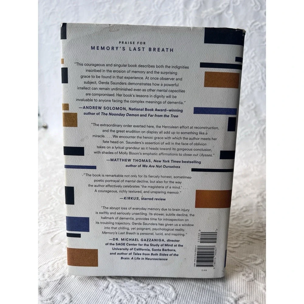 Memory's Last Breath : Field Notes on My Dementia by Gerda Saunders (2017,...